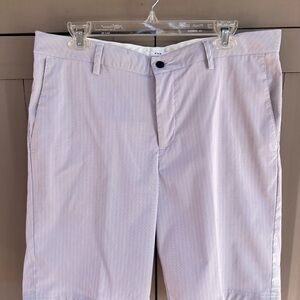 Grey & White Pinstriped Men's Shorts